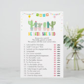 Fiesta Cactus Succulent zei dat ze Game zei (Staand voorkant)