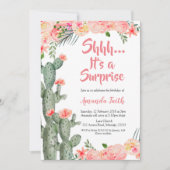 Fiesta Cactus Surprise Birthday Invitation Kaart (Voorkant)