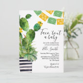 Fiesta Cactus Taco Baby shower Uitnodiging (Staand voorkant)