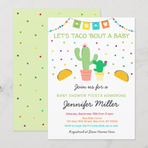 Fiesta Cactus Taco Bout A Baby shower Kaart