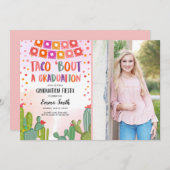 Fiesta Cactus Taco Bout Afstuderen foto Kaart (Voorkant / Achterkant)