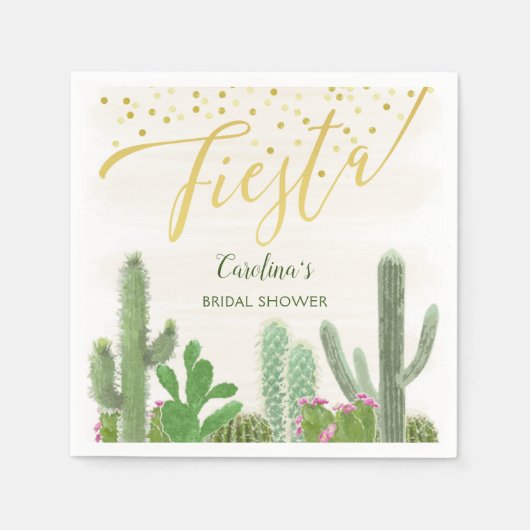 Fiesta Cactus Taco Bout Love Vrijgezellenfeest Servet (Voorkant)