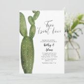 Fiesta Cactus Taco over Love COUPLES SHOWER Kaart (Staand voorkant)