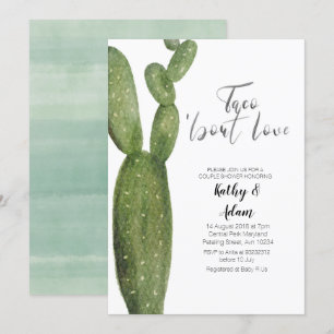 Fiesta Cactus Taco over Love COUPLES SHOWER Kaart