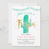 Fiesta Cactus Uitnodiging, Perfect voor elk evenem Kaart (Voorkant)