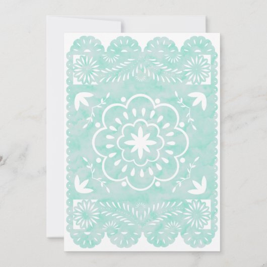 Fiesta Cactus Uitnodiging, Perfect voor elk evenem Kaart (Achterkant)