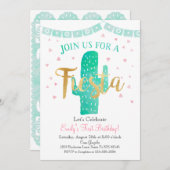 Fiesta Cactus Uitnodiging, Perfect voor elk evenem Kaart (Voorkant / Achterkant)