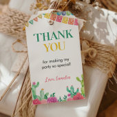 Fiesta Cactus Verjaardagsfeest Dank u Label Cadeaulabel