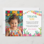 Fiesta Cactus Verjaardagsfoto Dank u kaart (Voorkant)