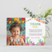 Fiesta Cactus Verjaardagsfoto Dank u kaart (Staand voorkant)