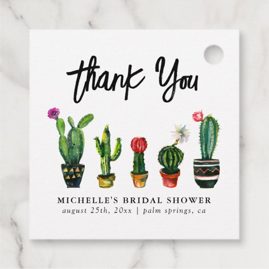 Fiesta Cactus Vrijgezellenfeest Bedankjes Labels (Achterkant)
