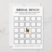 Fiesta Cactus Vrijgezellenfeest Bingo Kaart (Voorkant)