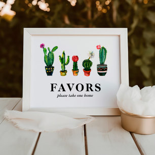 Fiesta Cactus Vrijgezellenfeest Favors Foto Afdruk