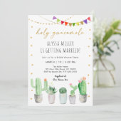 Fiesta Cactus Vrijgezellenfeest Kaart (Staand voorkant)