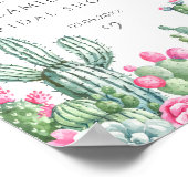 Fiesta Cactus Vrijgezellenfeest Welkom Poster (Hoek)