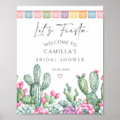 Fiesta Cactus Vrijgezellenfeest Welkom Poster (Voorkant)