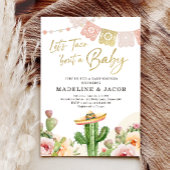 Fiesta Cactus Waterverf Baby Couples Shower Invit Kaart