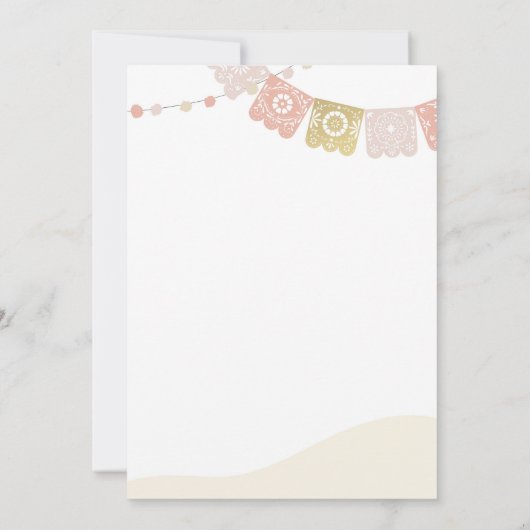 Fiesta Cactus Waterverf Baby Couples Shower Invit Kaart (Achterkant)