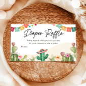 Fiesta Cactus Waterverf Luier Raffle ticket Informatiekaartje