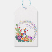FIESTA Cactussen Folkart Bloemen Aangepast Cadeaulabel (Voorkant)