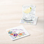 FIESTA Cactussen Folkart Bloemen Aangepast Kartonnen Onderzetters (Insitu)