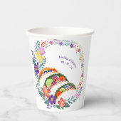 FIESTA Cactussen Folkart Bloemen Aangepast Papieren Bekers (Voorkant)