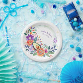 FIESTA Cactussen Folkart Bloemen Aangepast Papieren Bordje (Feest)