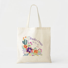 FIESTA Cactussen Folkart Bloemen Aangepast Tote Bag