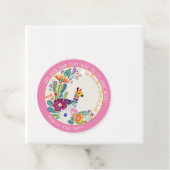 FIESTA Cactussen Llama FolkBloemen Roze Custom Bedankjes Labels (In situ)