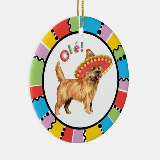 Fiesta Cairn Terrier Keramisch Ornament (Rechts)