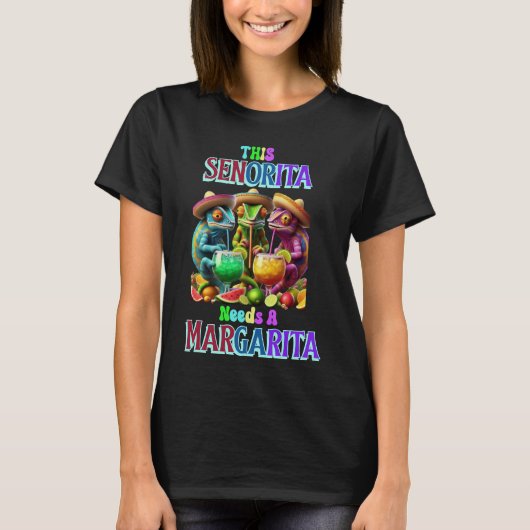 Fiesta Caliente senorita heeft een margarita nodig T-shirt (Voorkant)