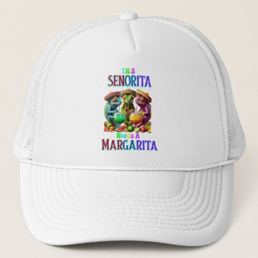 Fiesta Caliente senorita heeft een margarita nodig Trucker Pet (Voorkant)