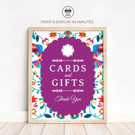 Fiesta Cards and Gifts Bridal Shower Sign Poster