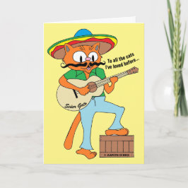 Fiesta Cat Gato Cinco de Mayo Funny Blank Kaart