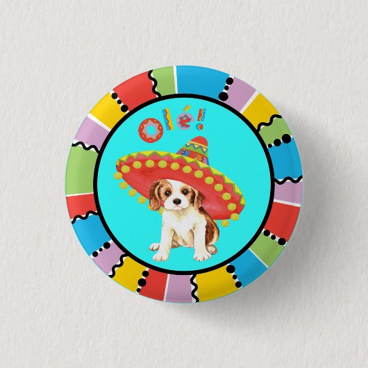 Fiesta Cavalier Ronde Button 3,2 Cm (Voorkant)