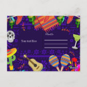 Fiesta Celebration Birthday Party Cinco de Mayo Briefkaart (Achterkant)