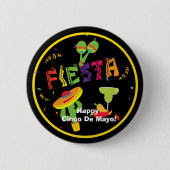 Fiesta Celebration Cinco de Mayo Party Pin BUTTON (Voorkant)