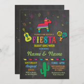 Fiesta Chalk Pinata Couples Parents Baby shower Kaart (Voorkant / Achterkant)