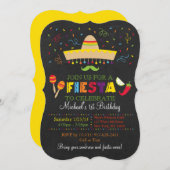 Fiesta Chalkboard Birthday Kaart (Voorkant / Achterkant)