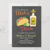 Fiesta Chalkboard Tacos en Tequila Invitation Kaart (Voorkant)
