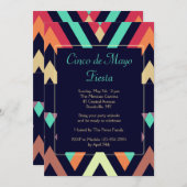 Fiesta Chevron uitnodiging (Voorkant / Achterkant)