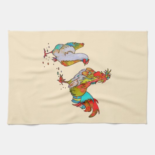 Fiesta Chickens Towel 16 x 24 inch Theedoek (Horizontaal)