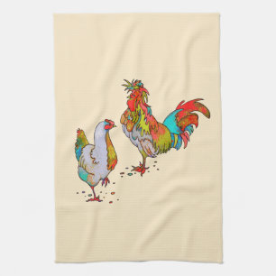 Fiesta Chickens Towel 16 x 24 inch Theedoek