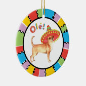 Fiesta Chihuahua Keramisch Ornament (Rechts)