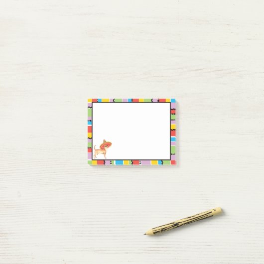Fiesta Chihuahua Post-it® Notes (Op bureau)
