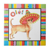 Fiesta Chihuahua Tegeltje (Voorkant)