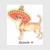 Fiesta Chihuahua Vinyl Sticker (Vel)