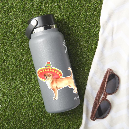Fiesta Chihuahua Vinyl Sticker (HydroFlask Insitu)