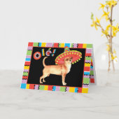 Fiesta Chihuahua Wenskaart Kaart (Gele Bloem)