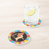 Fiesta Chihuahua Zandsteen Onderzetter (Zijkant)